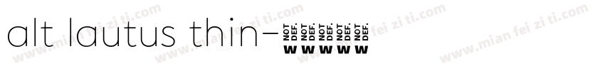 alt lautus thin字体转换